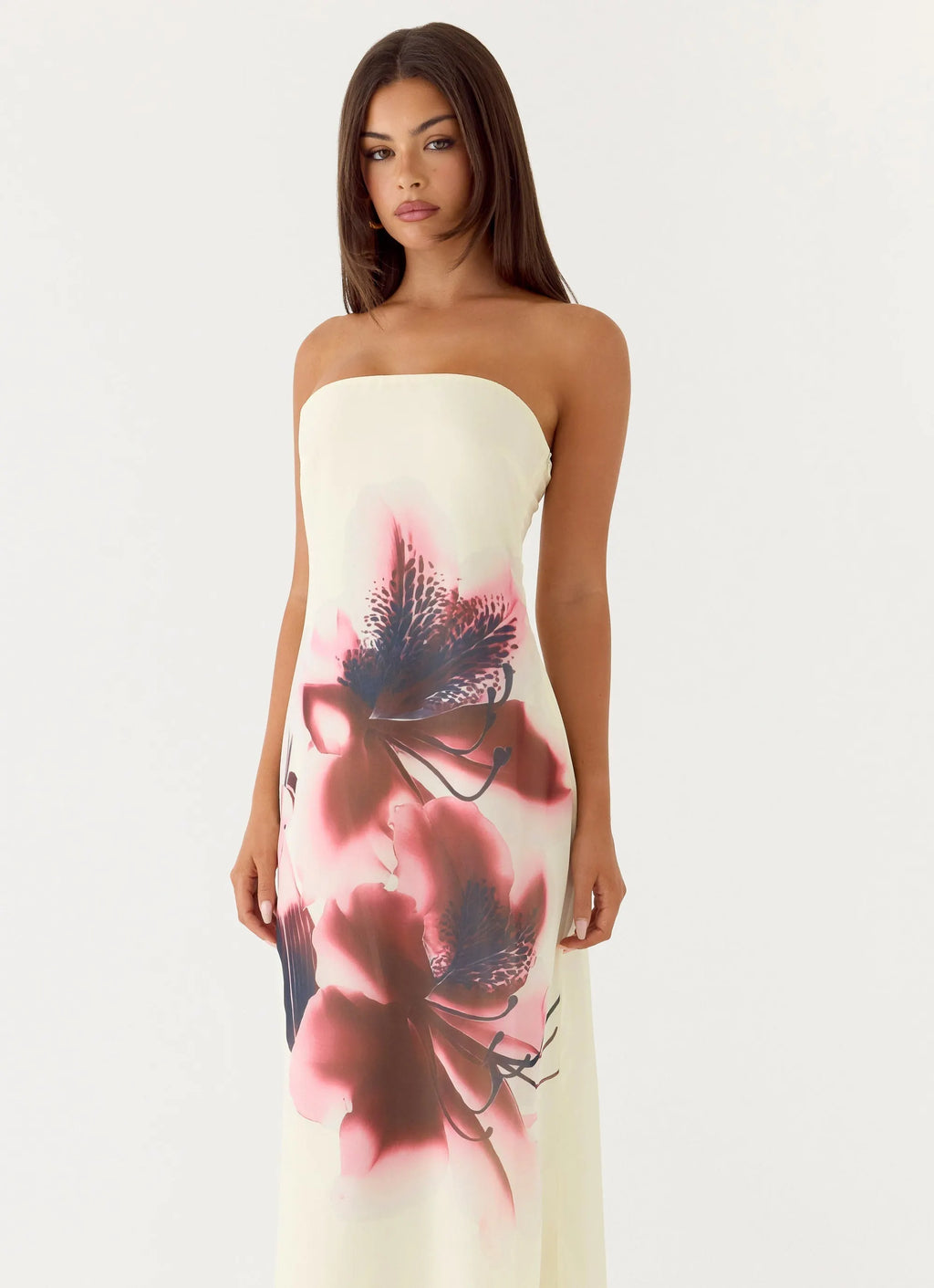 Larietta Strapless Maxi Dress White