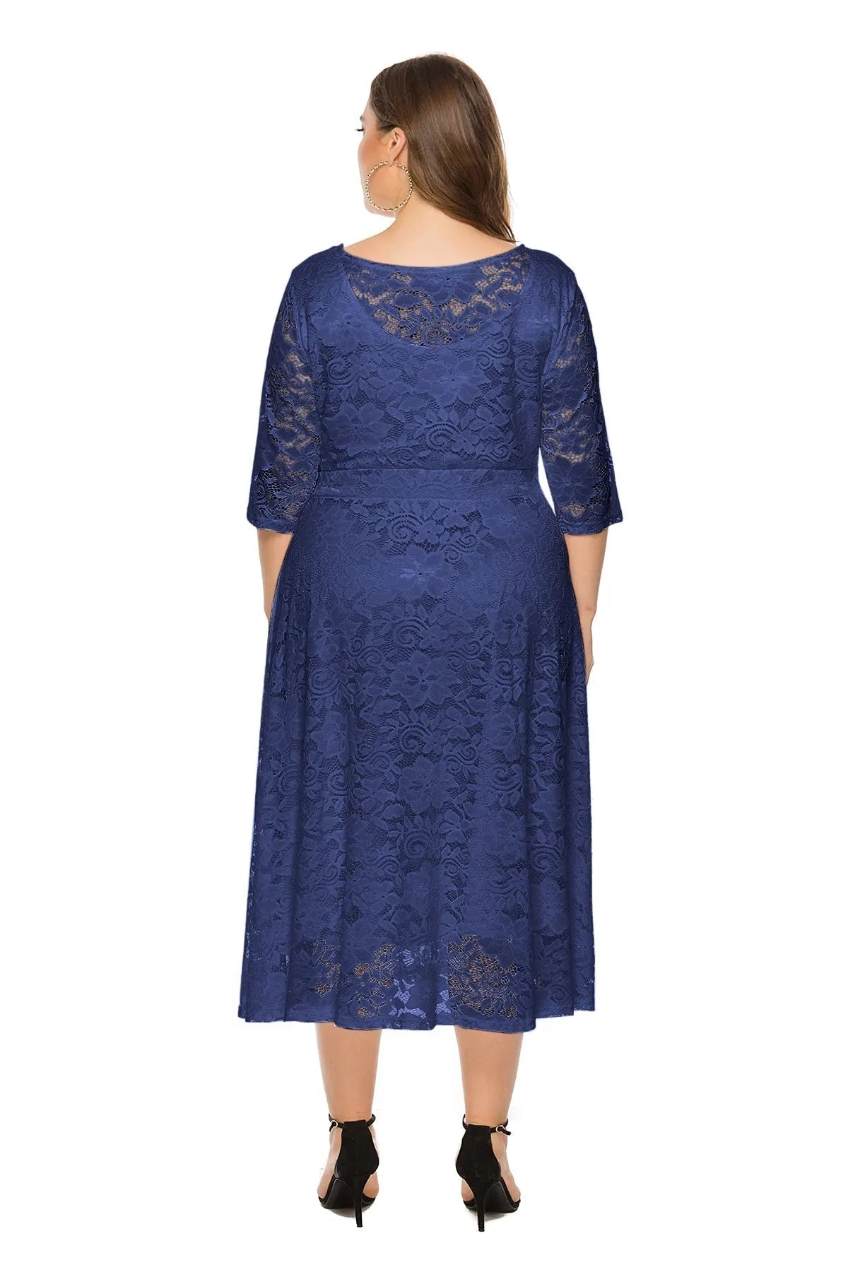 KittenAlarm - Plus Lace Overlay Party Dress