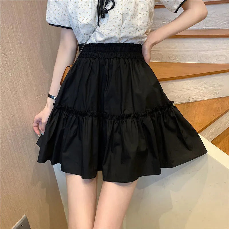 KittenAlarm - High Waist A-Line Pleated Mini Skirts