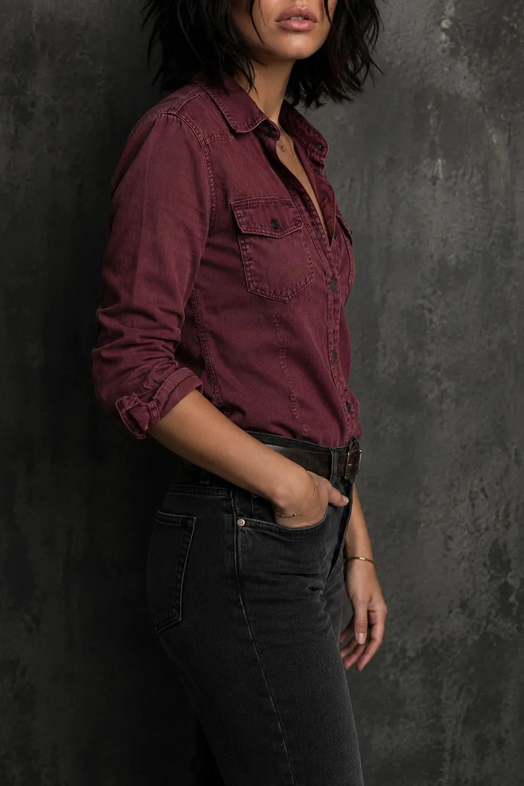 Retro Blouse in denim, Smart Price