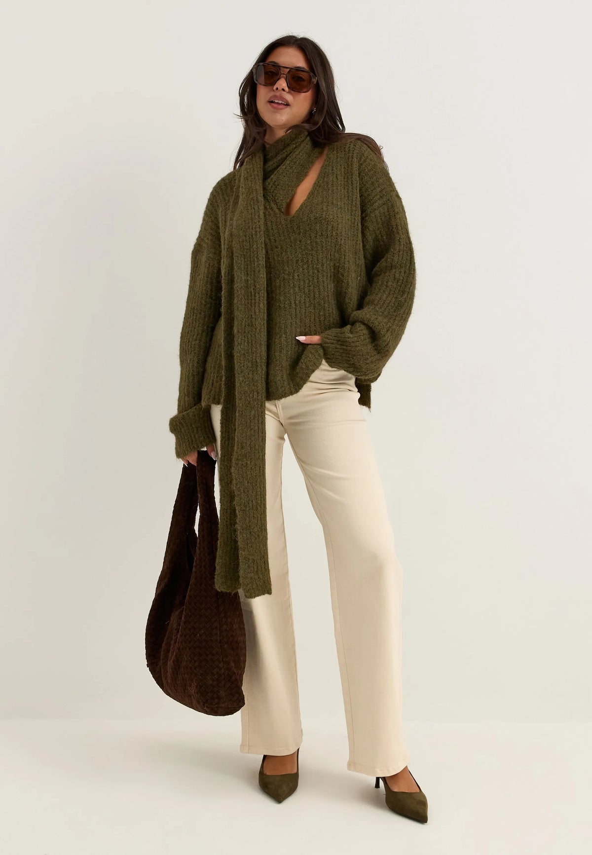 Knitted Scarf Sweater