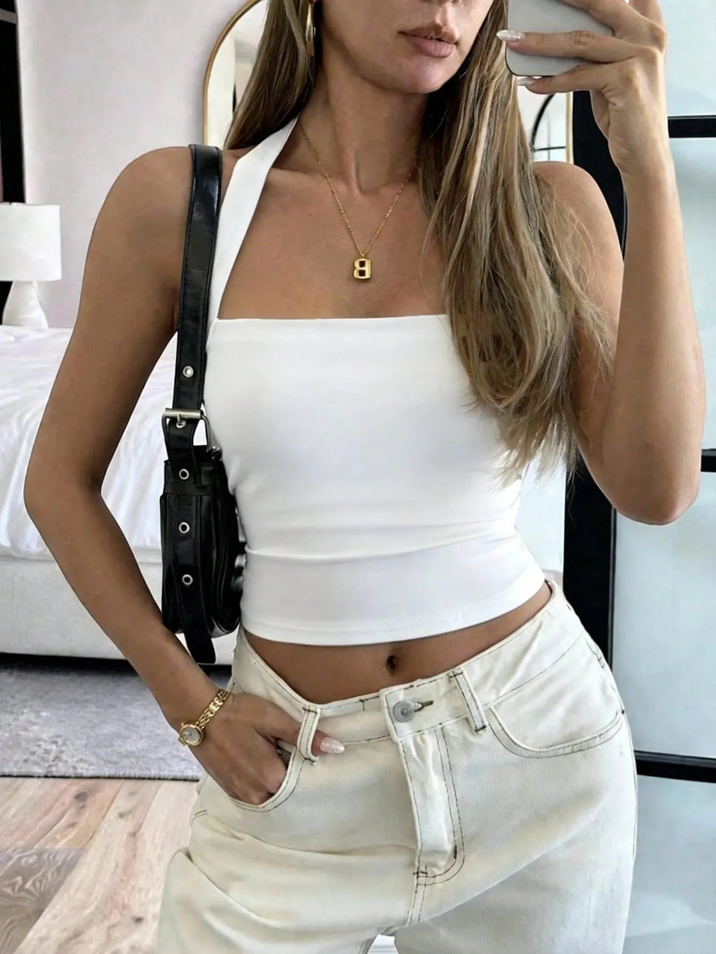 Women's Casual Retro Halter Top