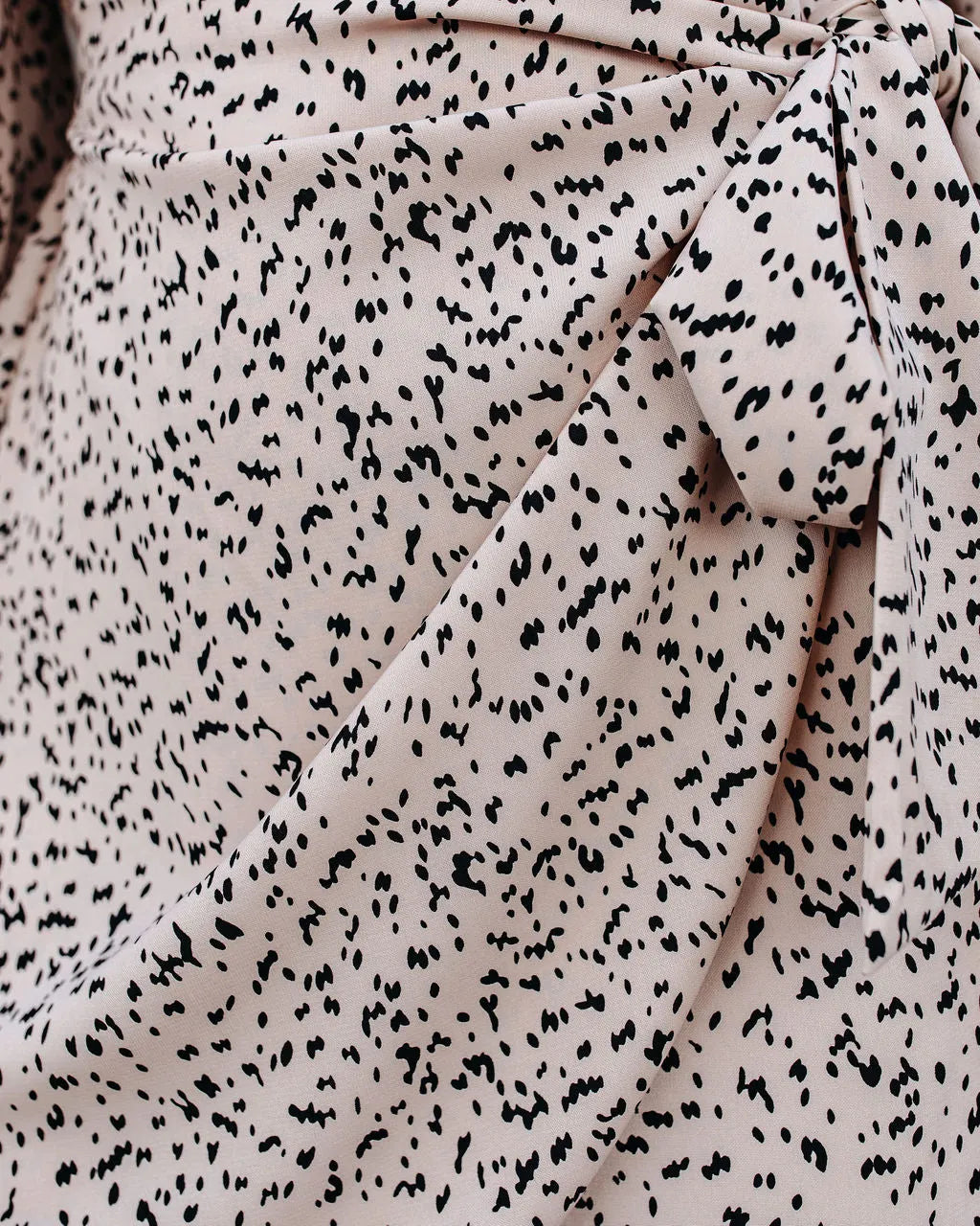Keeper Printed Tie Dress - Beige