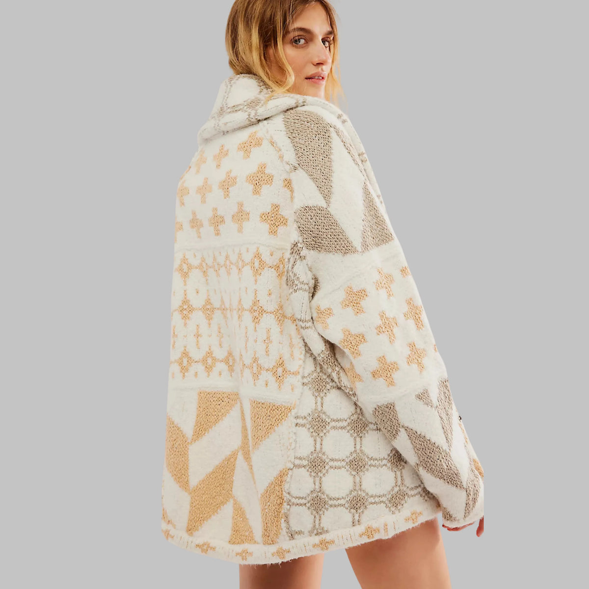KYLINE – BOLD GEOMETRIC CARDIGAN