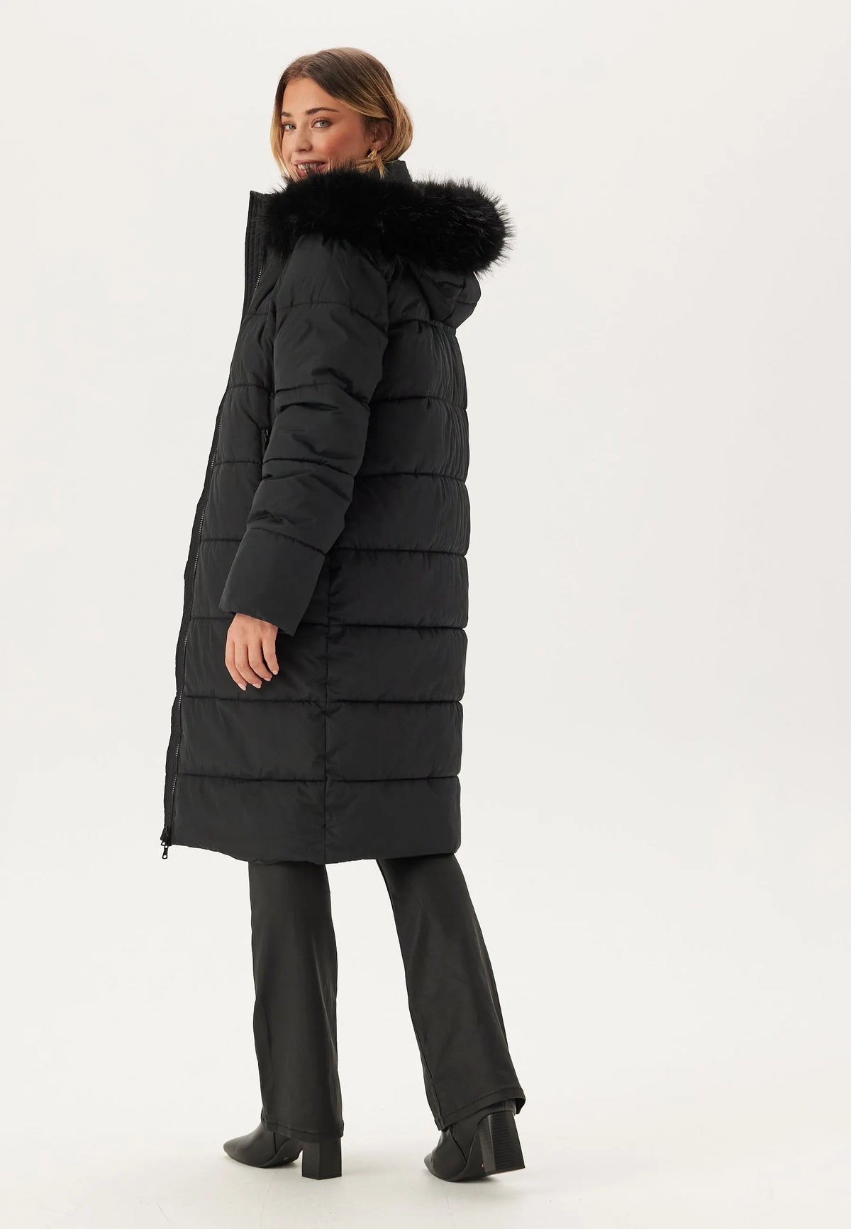 Hooded Padded Long Jacket