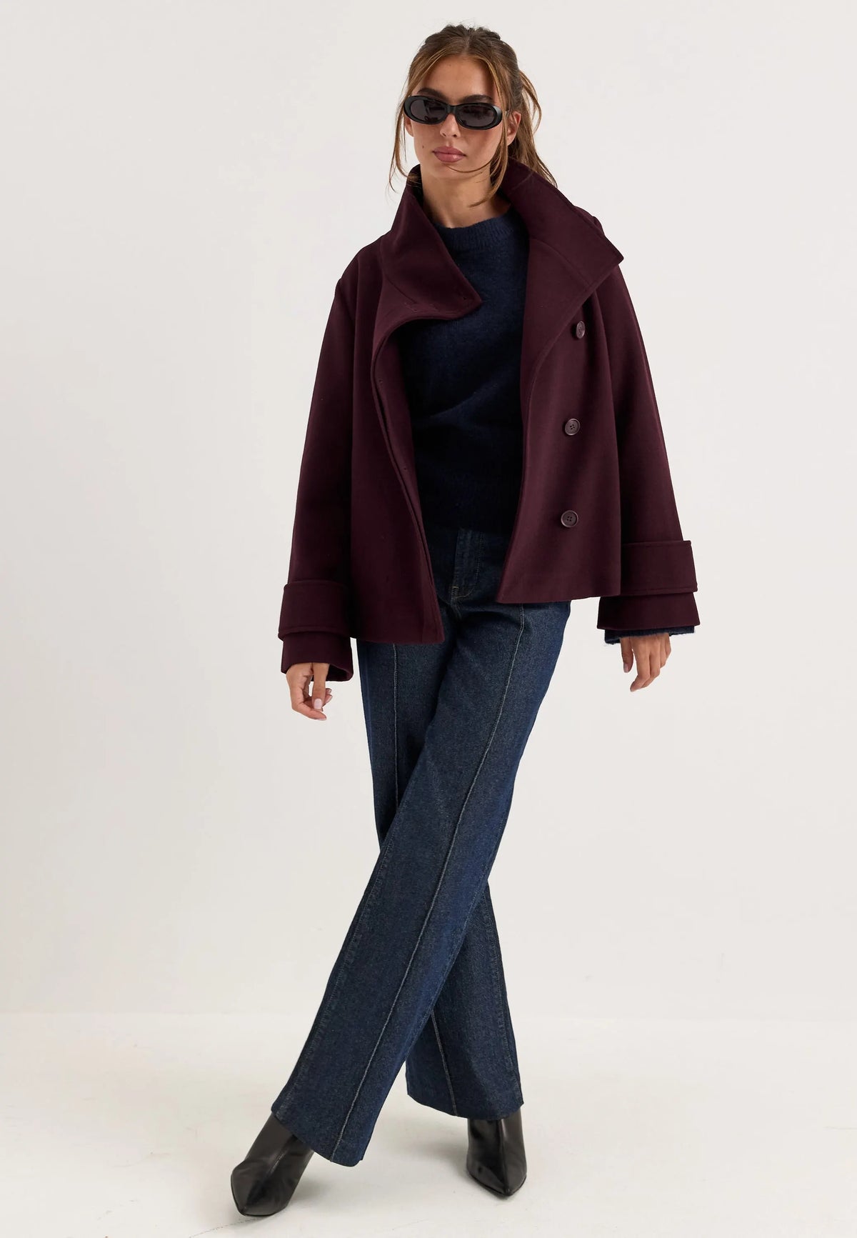 High Neck Short Coat