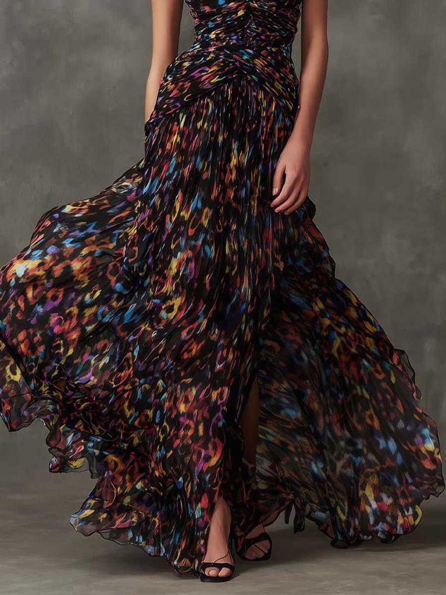 Chic Maxi Dress in chiffon, Affordable Luxury