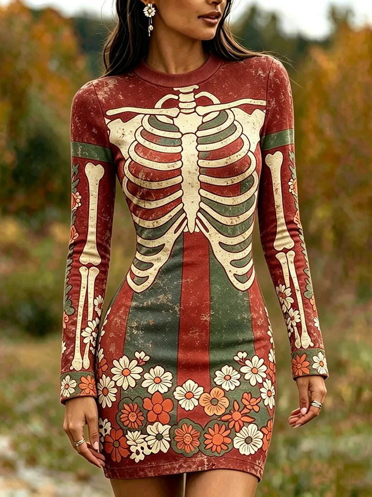Chic Mini Dress – Boo-tiful Halloween