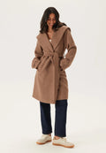 Hooded Wool Mix Coat