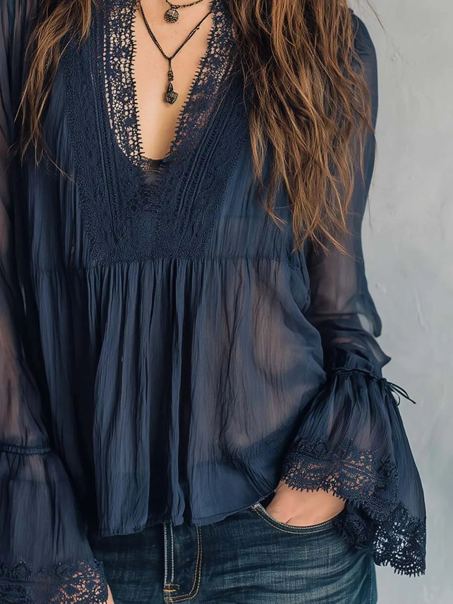 Vintage Blouse in chiffon, Smart Price