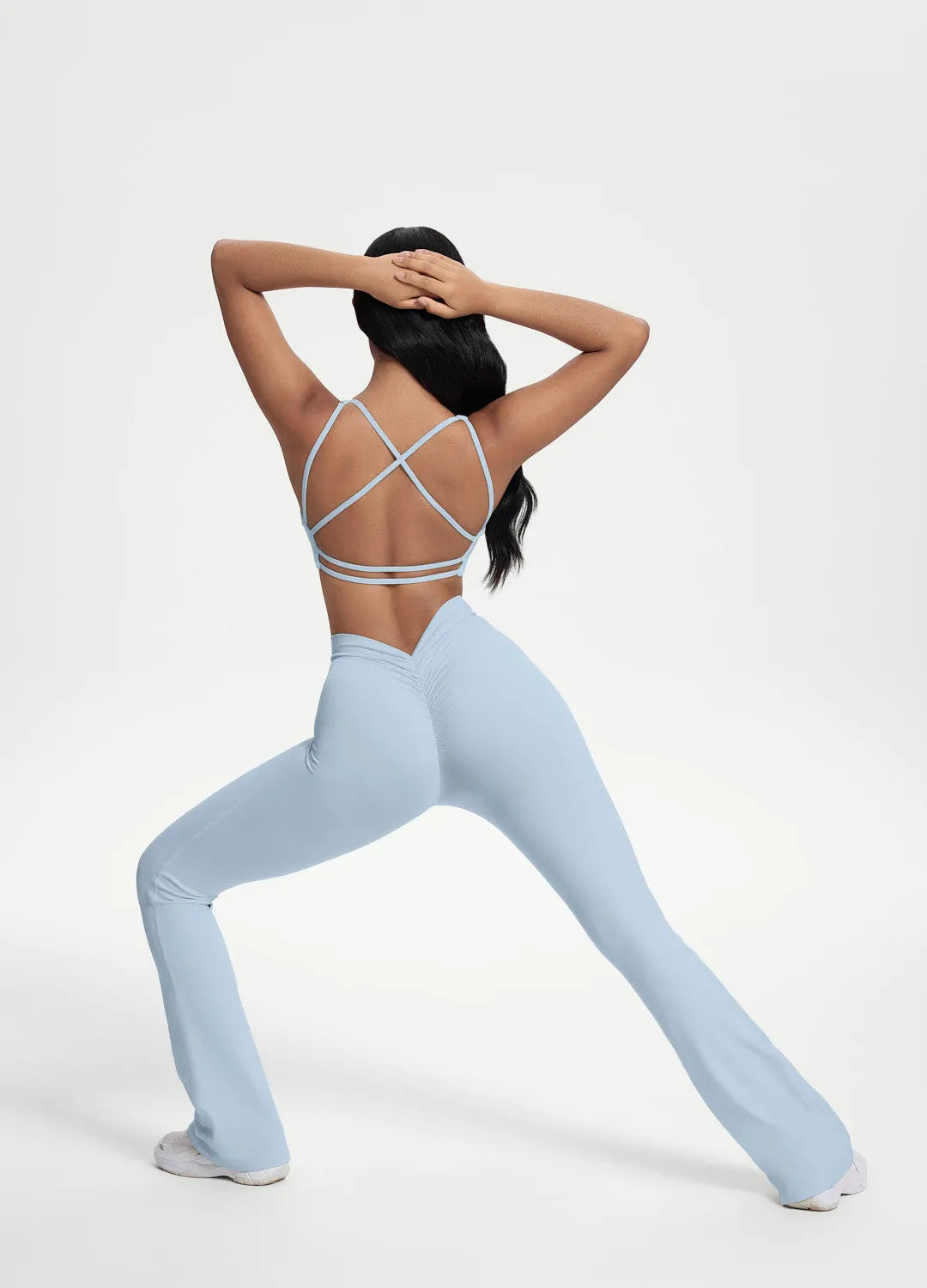 Scrunch-Back Flare Leggings with Sculpted Silhouette