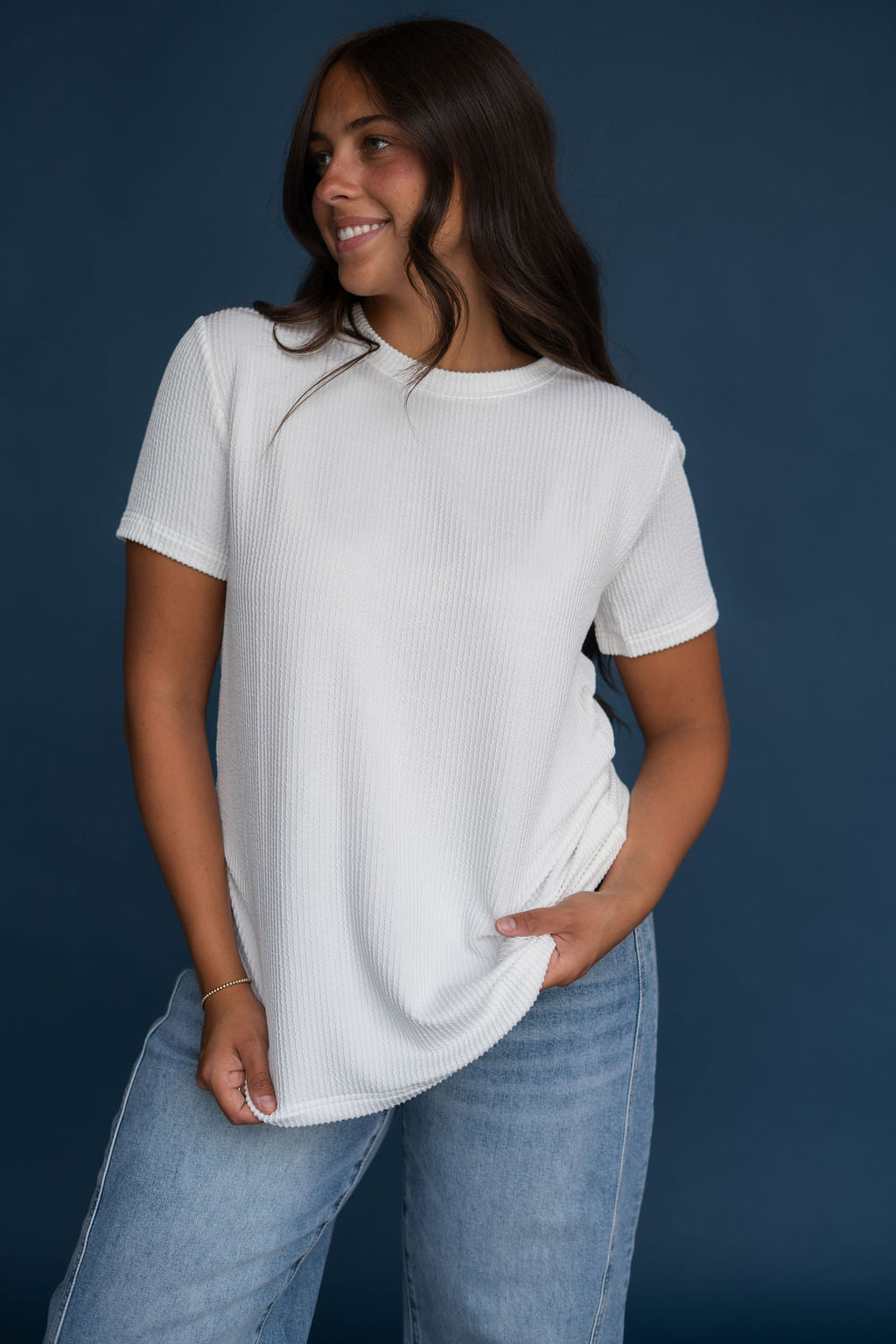 Boone Top-Ivory