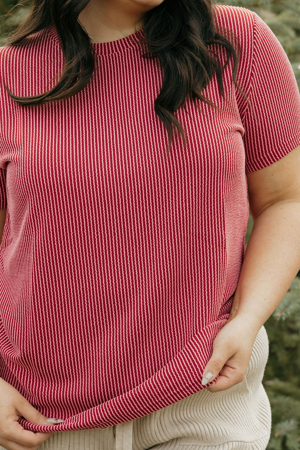 Boone Top-Maroon
