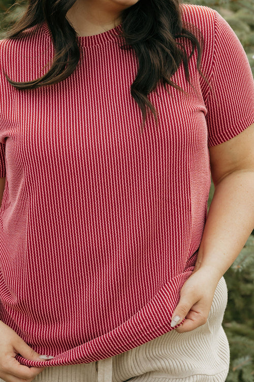 Boone Top-Maroon