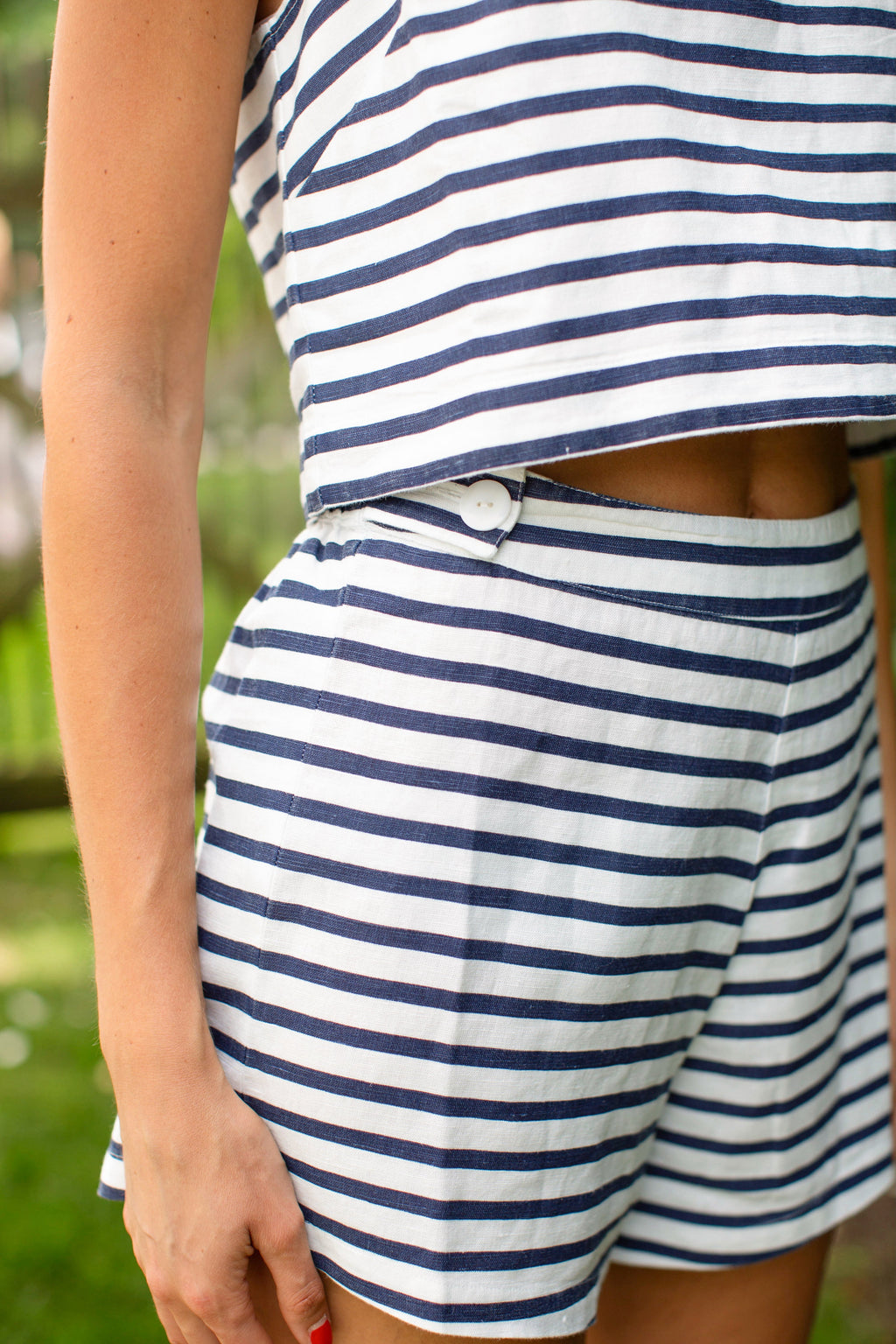 Josie Tank - Navy Nautical Stripe