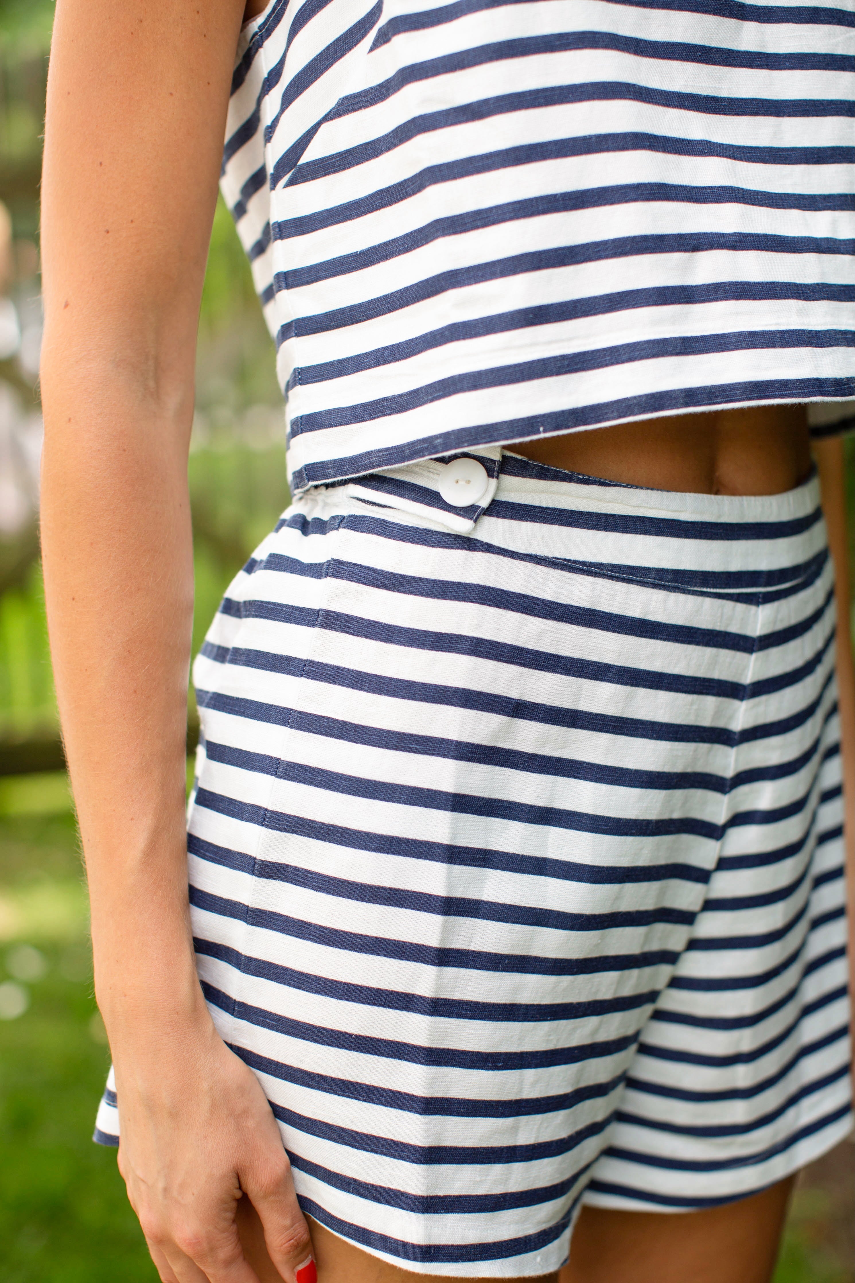 Josie Tank - Navy Nautical Stripe