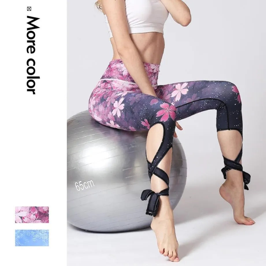 KittenAlarm - Mojoyce Cloud Hide Yoga Pants Women Flower Sports Leggings Sexy High Waist Sexy Long Tights Fitness Runnin