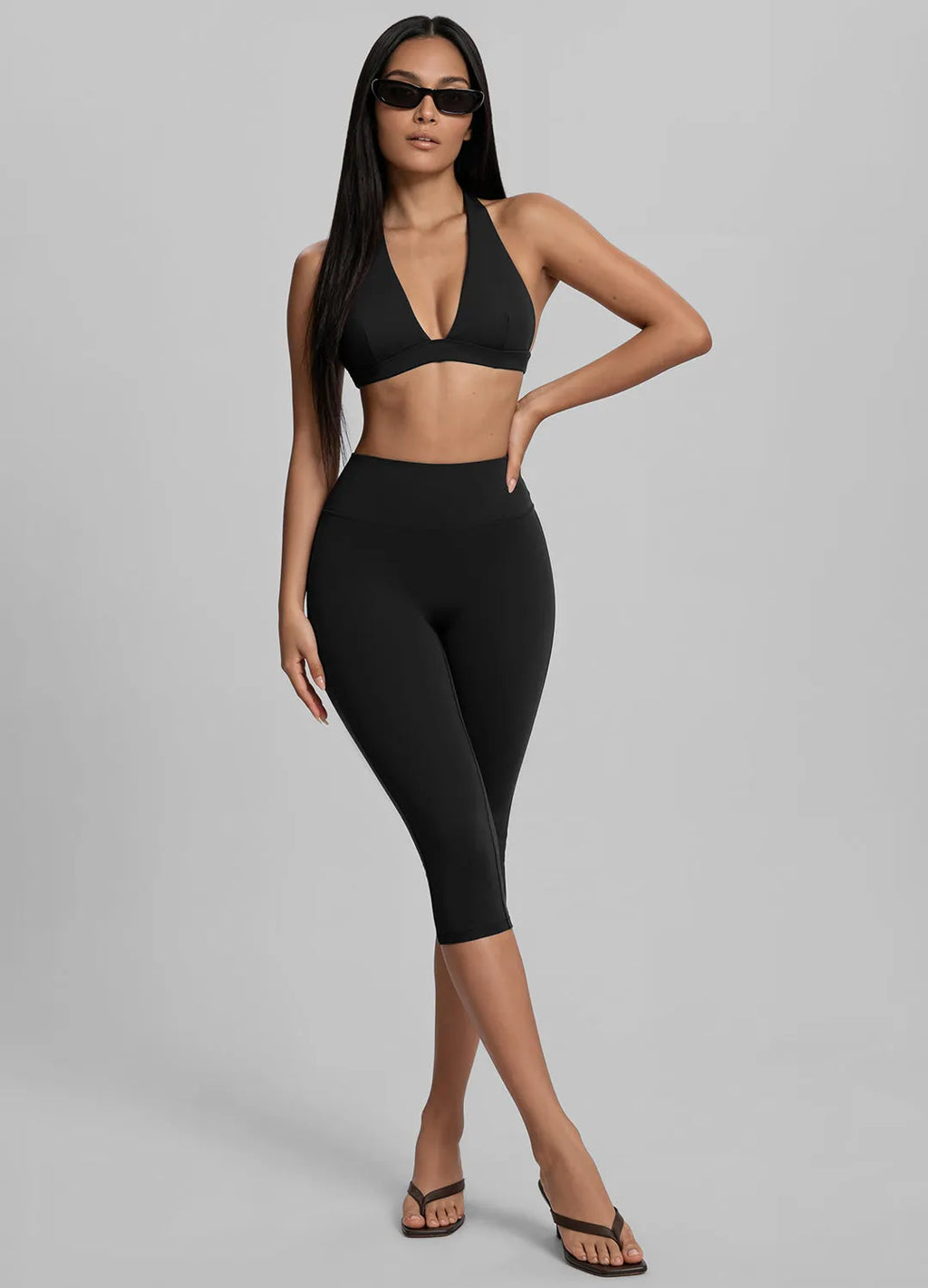 Flattering High-Waisted Sculpt Capri Leggings
