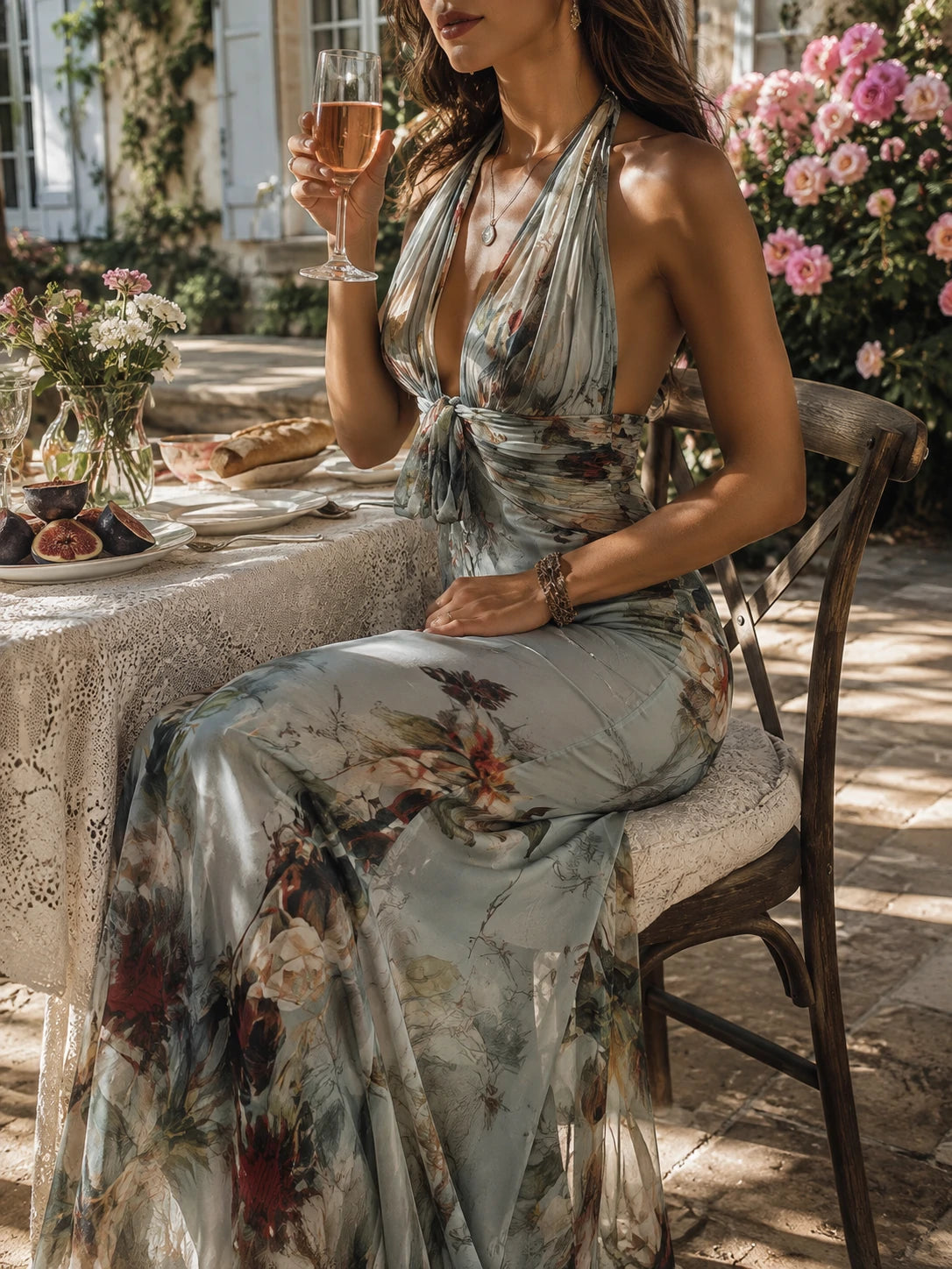 Vintage Maxi Dress in chiffon, Smart Price