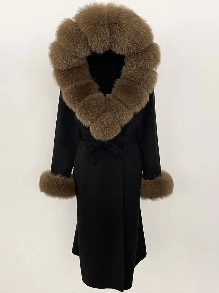 Elegant Warm Wool Blend Overcoat