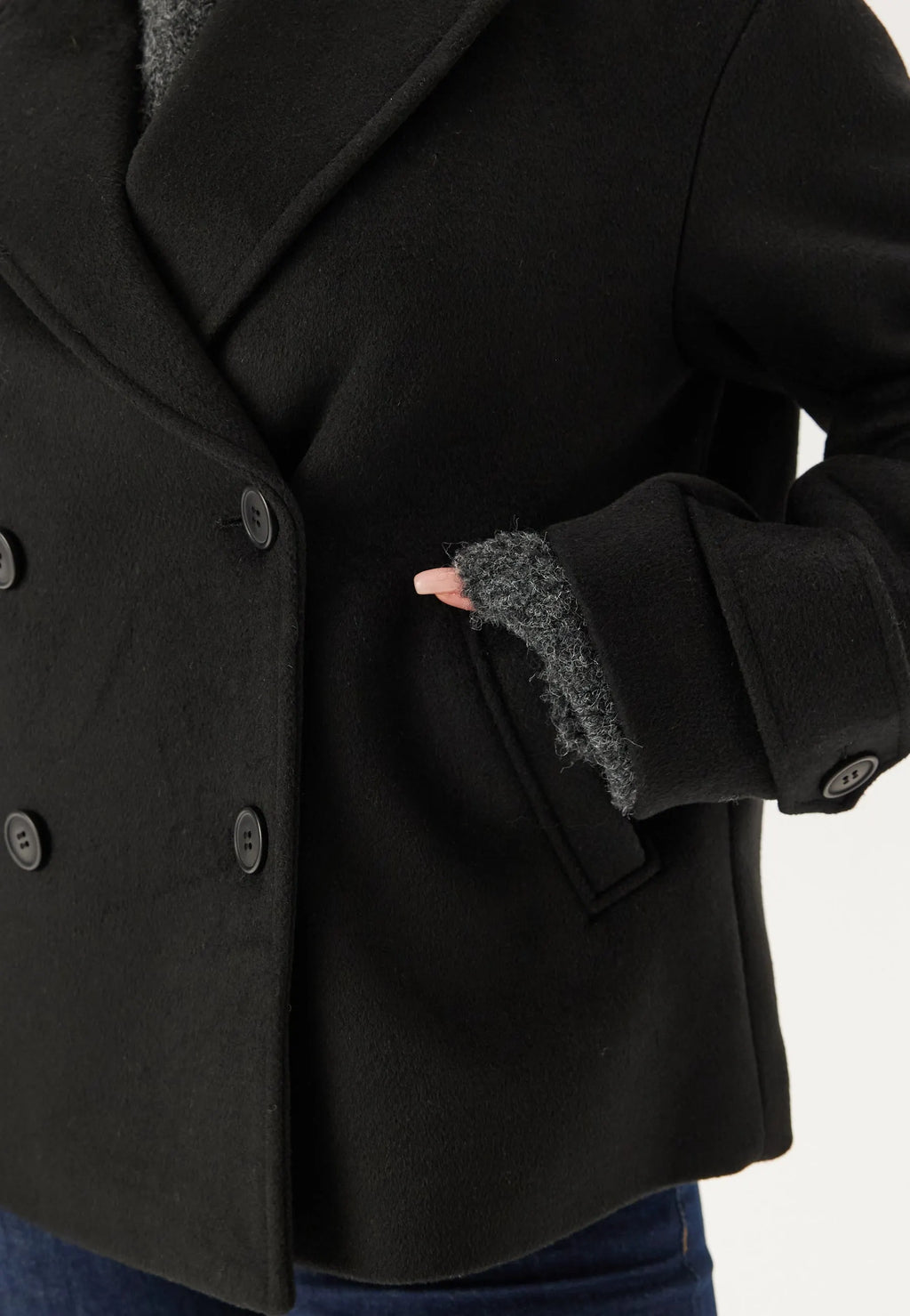 Short Wool Blend Jacket