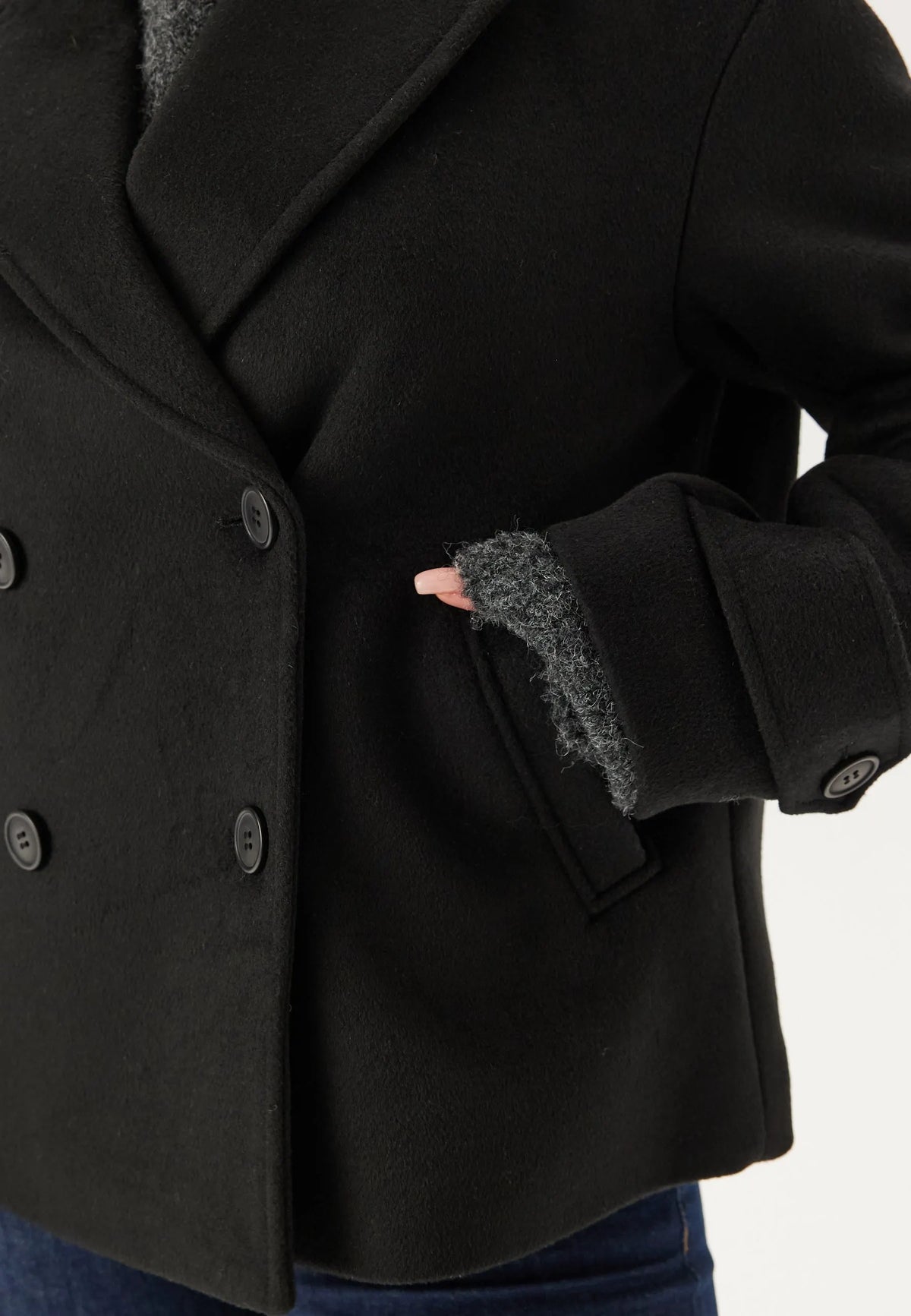 Short Wool Blend Jacket