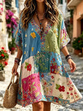 Retro Dress in linen, Designer Aesthetic