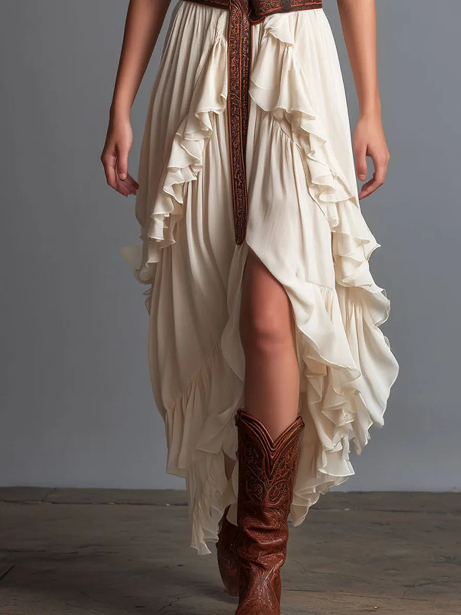 Maxi Dress with chiffon – Designer Aesthetic
