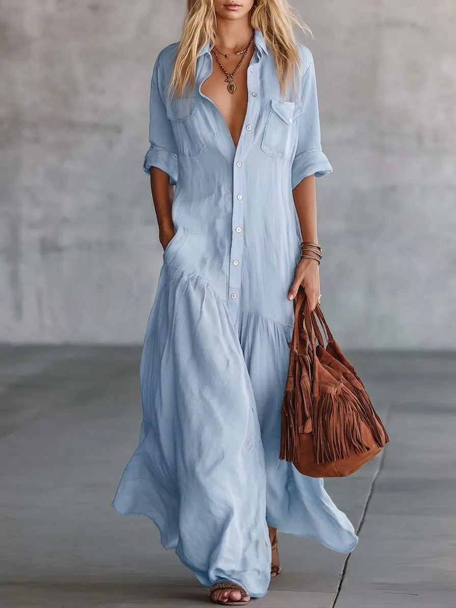 Dress with linen – Premium Look