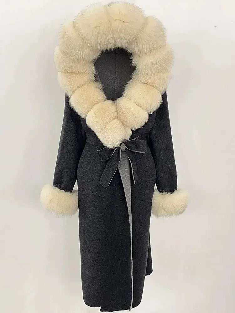 Elegant Warm Wool Blend Overcoat