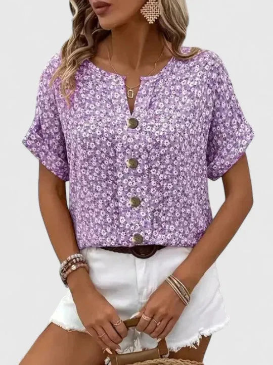 Sabine - Elegant Floral Summer Top