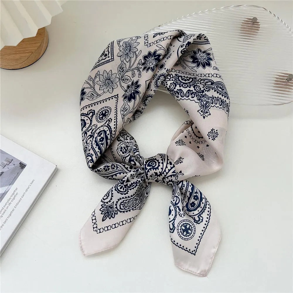 Cowboy Carter Outfits Western Cowboy Paisley Pattern Print Small Square Scarf