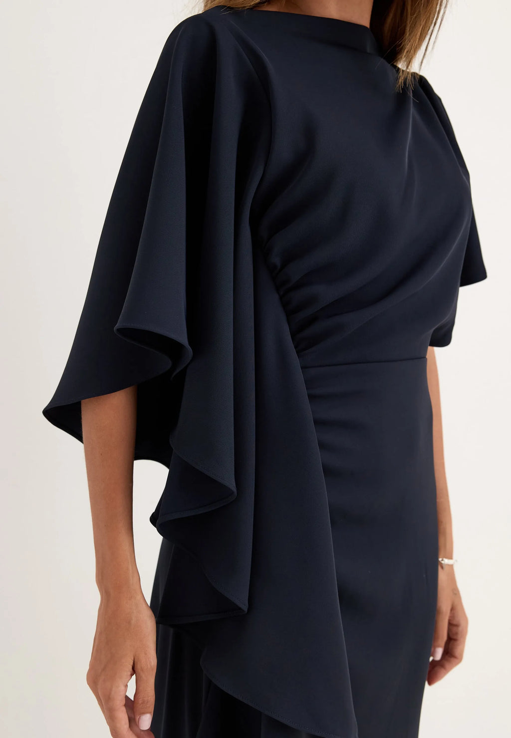 Draped Flounce Gown