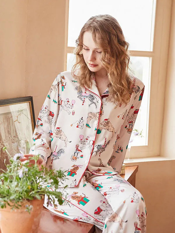 Circus Print Pajama Set