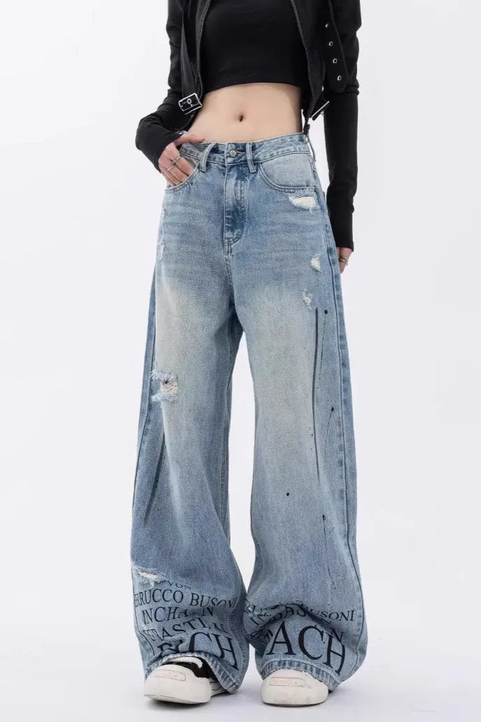 High Street Design Detail Jeans