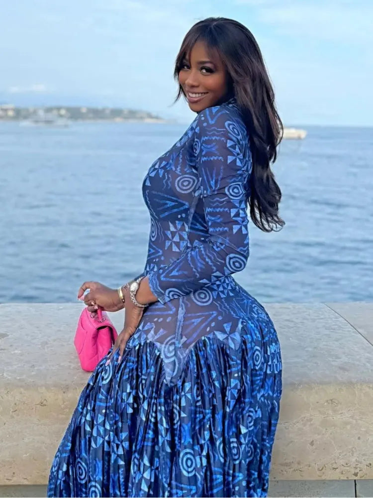 Lily Mesh Maxi Dress
