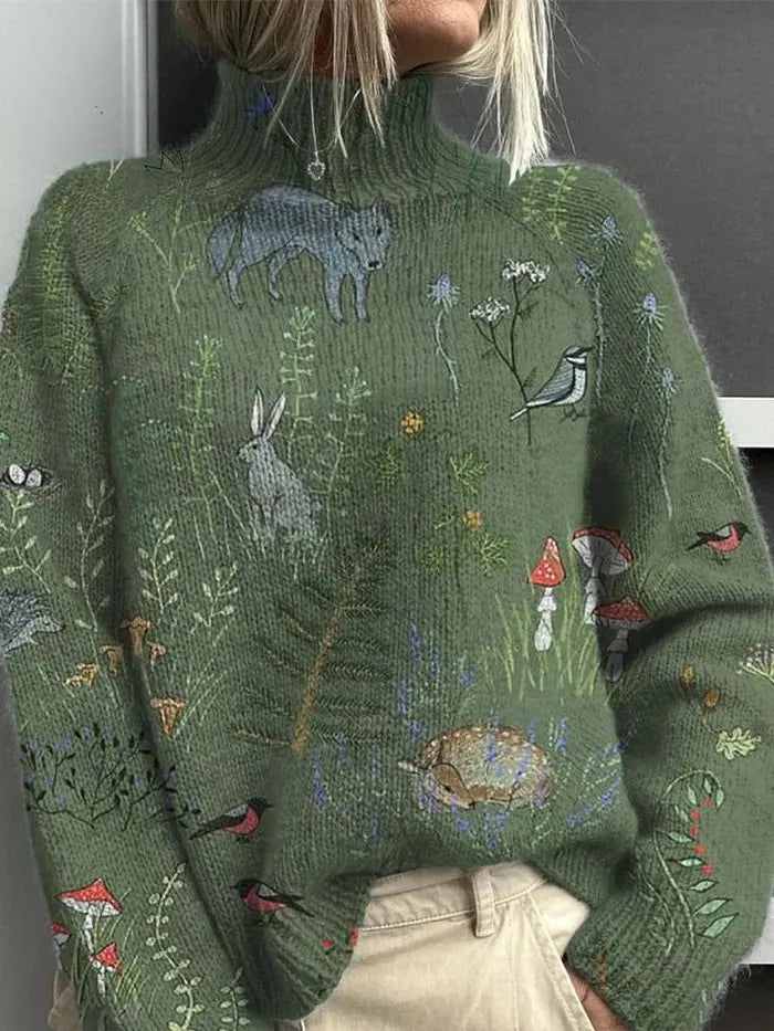 ELIZA - WOODLAND WHISPER TURTLENECK SWEATER