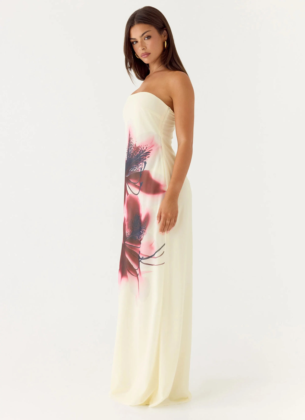 Larietta Strapless Maxi Dress White
