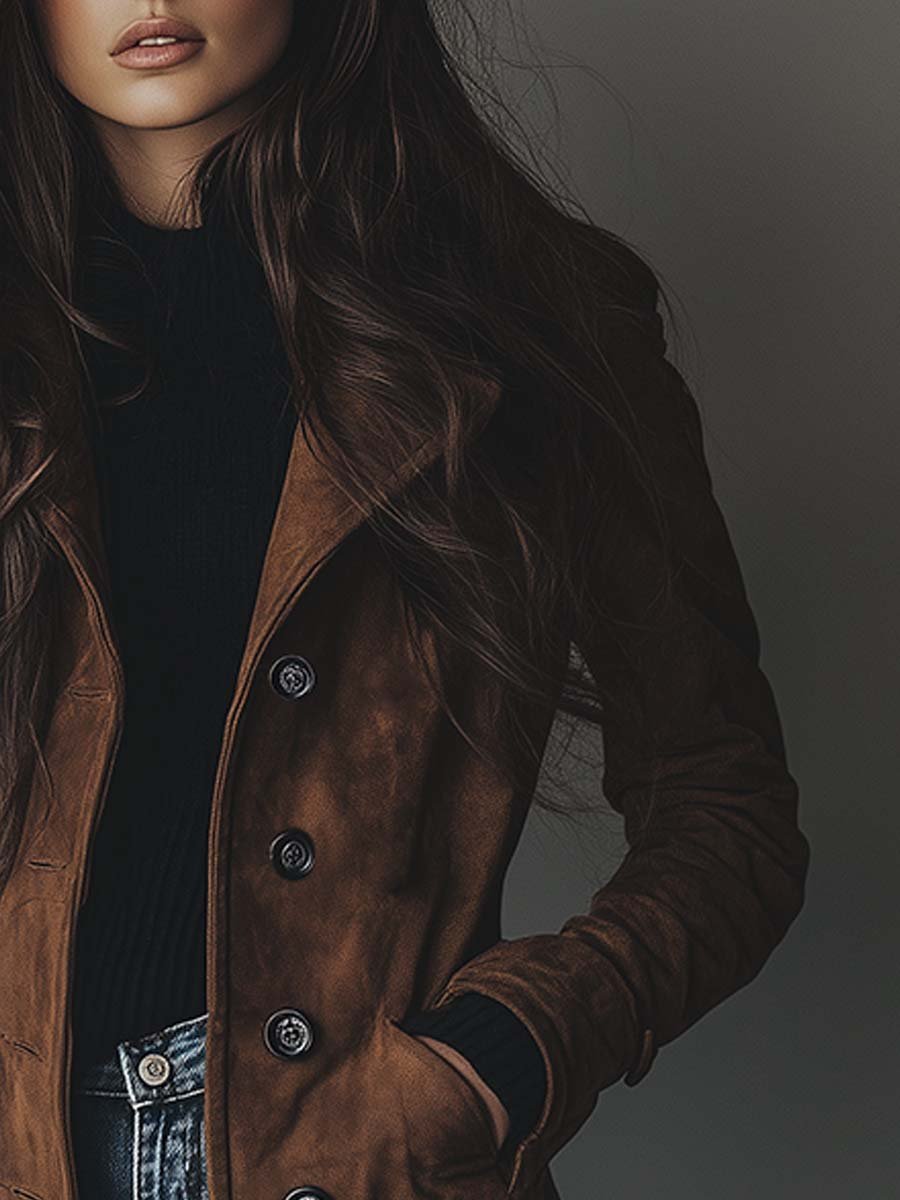 Coat with suede – Premium Look