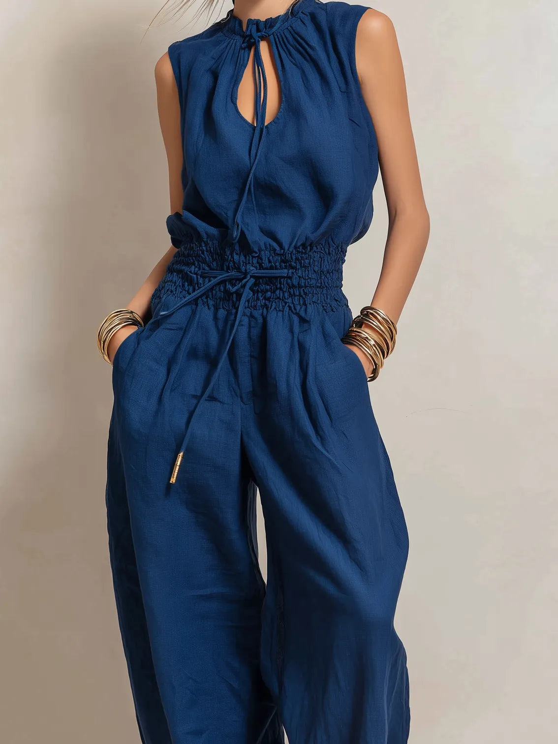 Jumpsuit with linen – Unbeatable Price