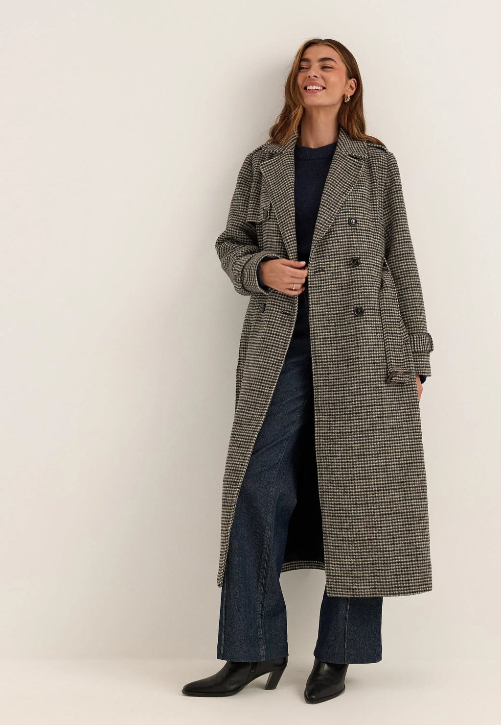 Wool Blend Trench Coat