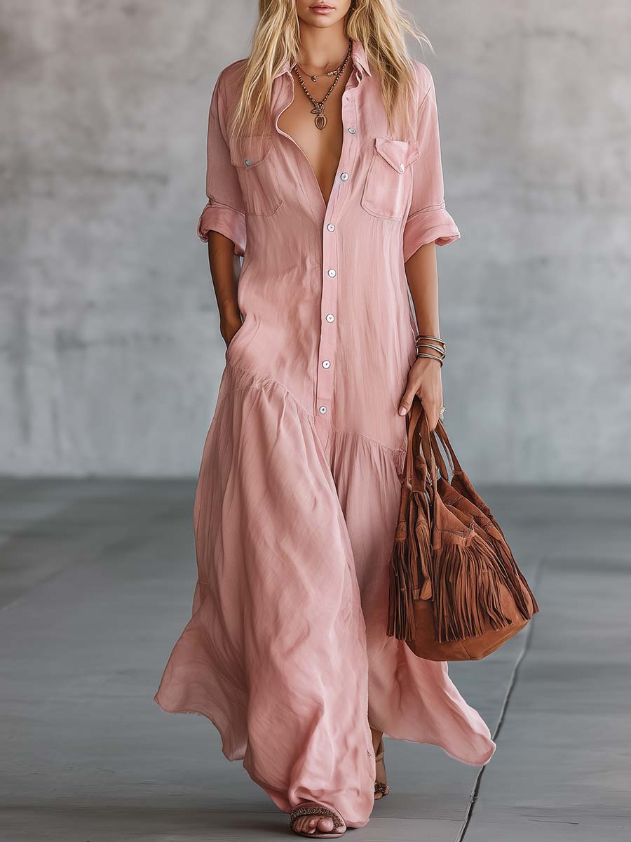 Dress with linen – Premium Look