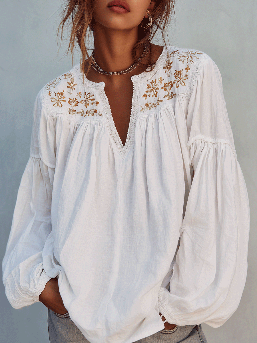 Blouse with cotton – Premium Look