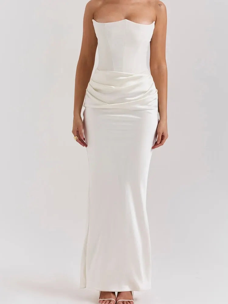 Ivory Strapless Corset Dress
