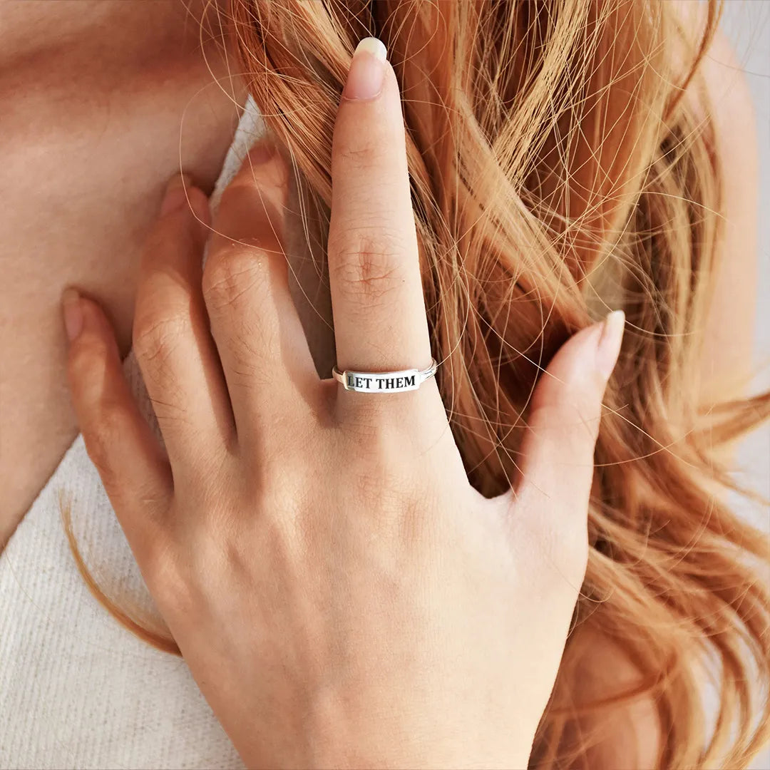 Let Them Dainty Bar Ring