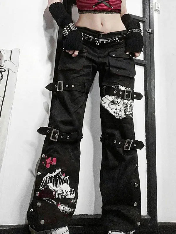 Buckle Strap Halter Trendy Jeans