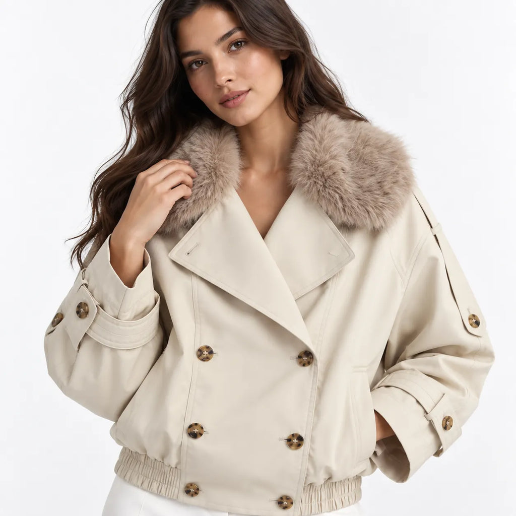 VENICE FAUX COLLAR SHORT JACKET