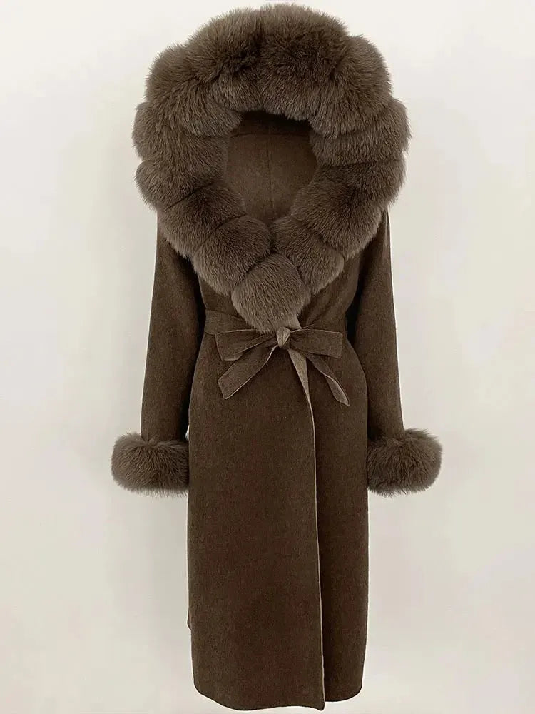 Elegant Warm Wool Blend Overcoat