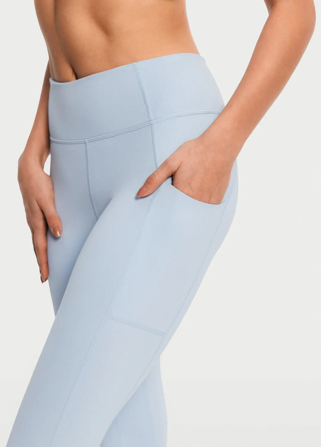 Sleek High-Waisted Leggings with Convenient Side Pockets