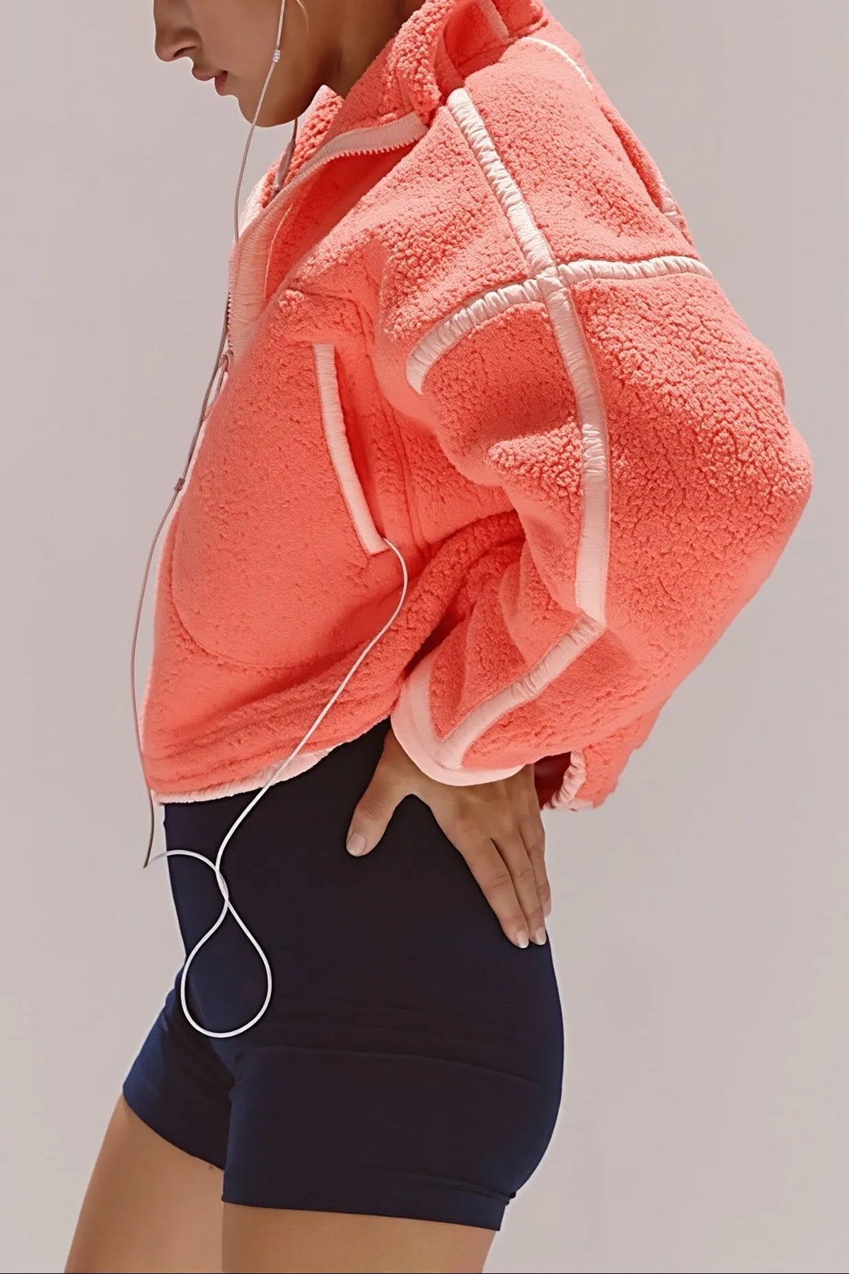 Colorblock Fleece Half Zip Sweatshirt